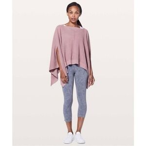 Lululemon Forward Flow Cape Poncho Sweater in Vintage Mauve